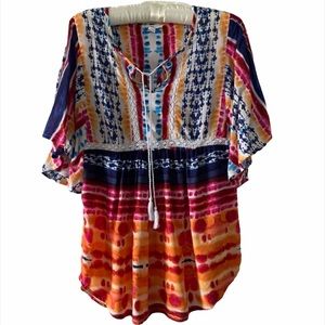 BLL NY Boho top Hyacinth multi color